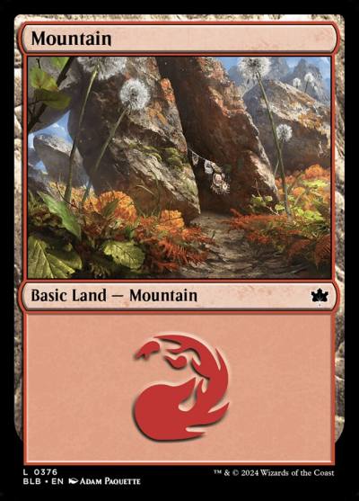 Mountain BLB-376 Bloomburrow Magic card