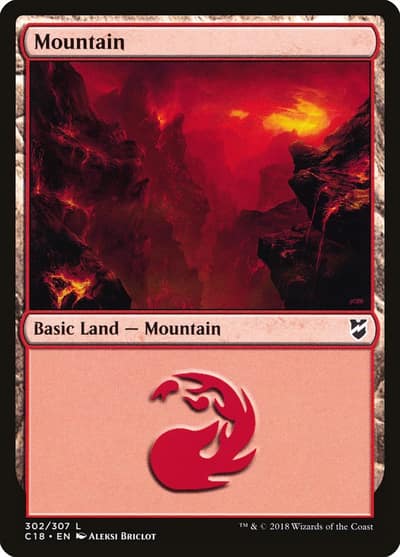 Mountain C18-302 Commander 2018 Magic card