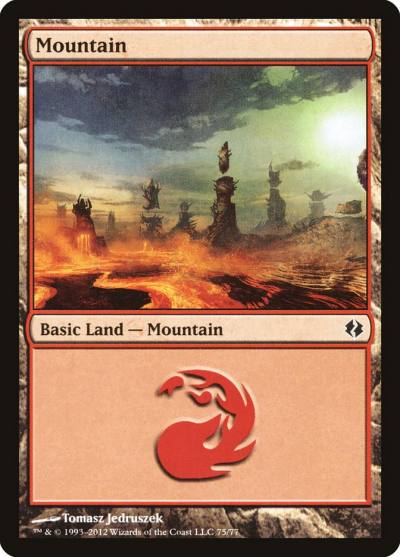 Mountain DDI-75 Duel Decks: Venser vs. Koth Magic card