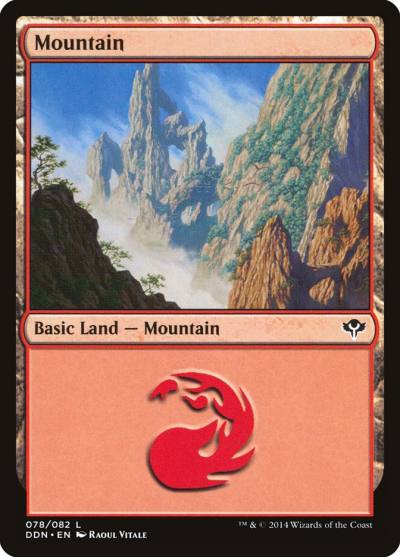 Mountain DDN-78 Duel Decks: Speed vs. Cunning Magic card