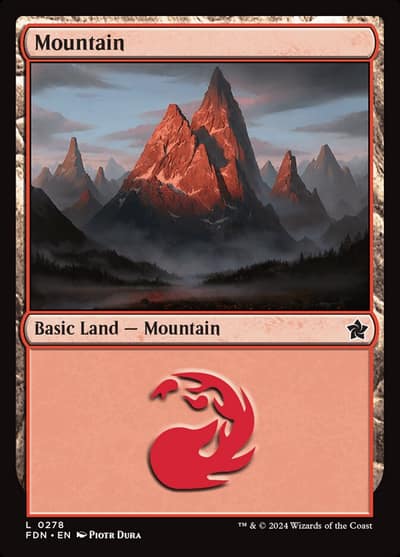 Mountain FDN-278 Foundations Magic card