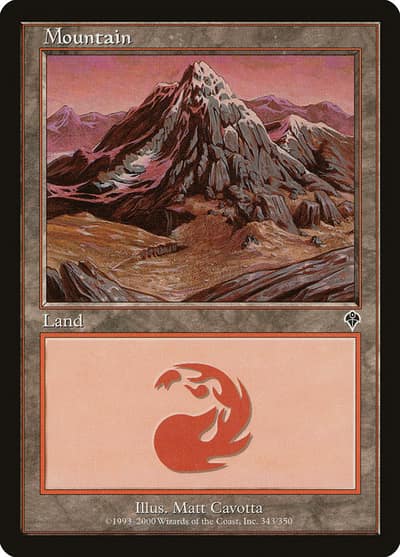 Mountain INV-343 Invasion Magic card