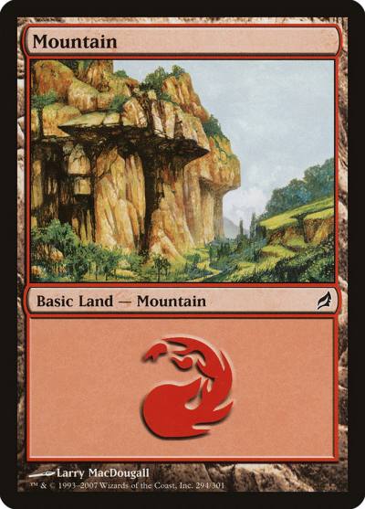 Mountain LRW-294 Lorwyn Magic card