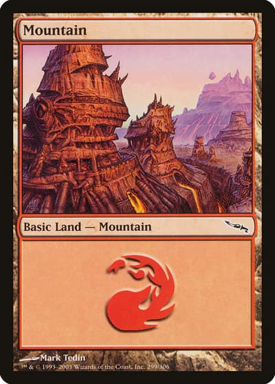Mountain MRD-299 Mirrodin Magic card