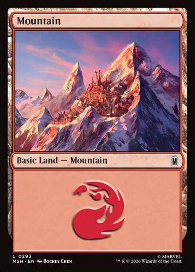 Mountain MSH-293 Marvel Super Heroes Magic card
