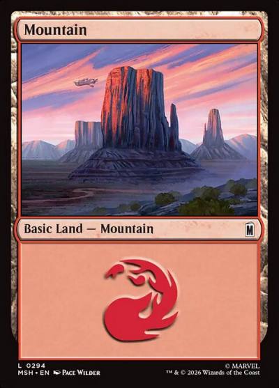 Mountain MSH-294 Marvel Super Heroes Magic card