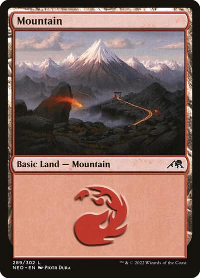 Mountain NEO-289 Kamigawa: Neon Dynasty Magic card