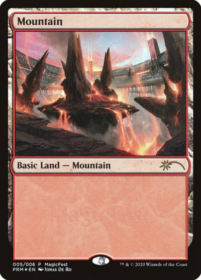 Mountain PF20-5 MagicFest 2020 Magic card