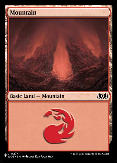 Mountain PLST-WOE-274 The List Magic card