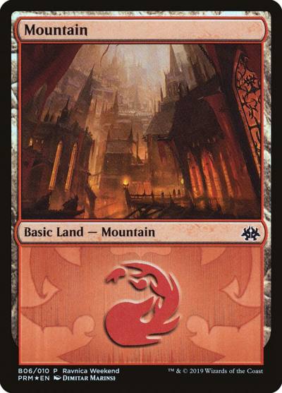 Mountain PRW2-B06 RNA Ravnica Weekend Magic card