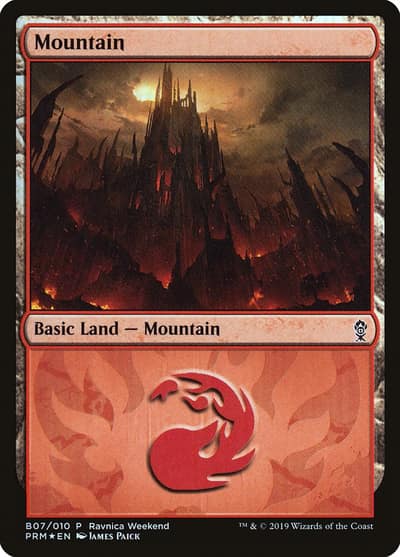 Mountain PRW2-B07 RNA Ravnica Weekend Magic card