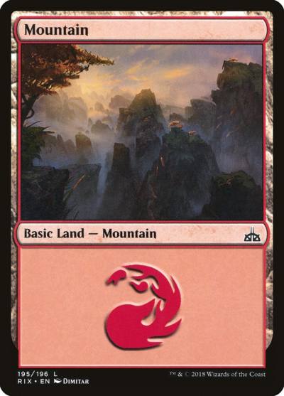 Mountain RIX-195 Rivals of Ixalan Magic card