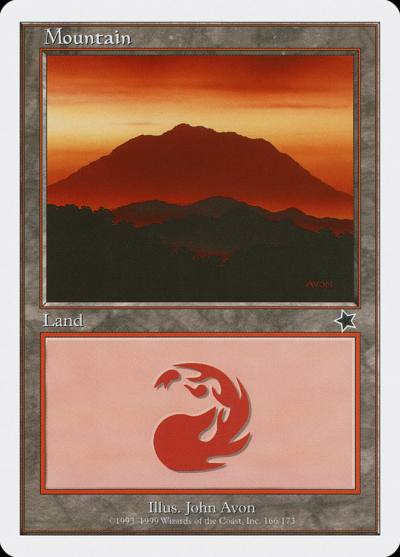 Mountain S99-166 Starter 1999 Magic card