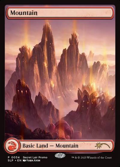 Mountain SLP-34 Secret Lair Showdown Magic card