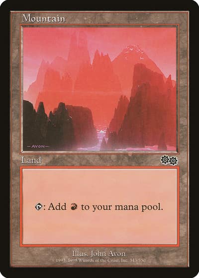 Mountain USG-343 Urza's Saga Magic card