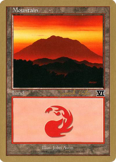 Mountain WC00-JK343 World Championship Decks 2000 Magic card