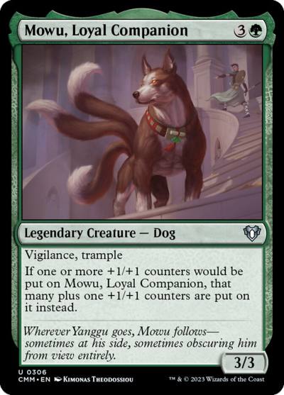 Mowu, Loyal Companion CMM-306 Commander Masters Magic card