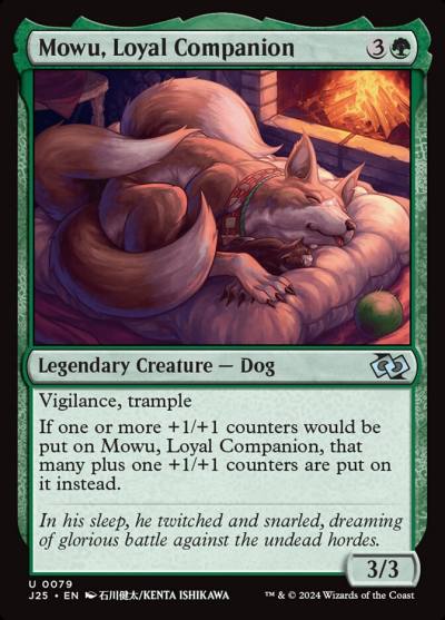 Mowu, Loyal Companion J25-79 Foundations Jumpstart Magic card