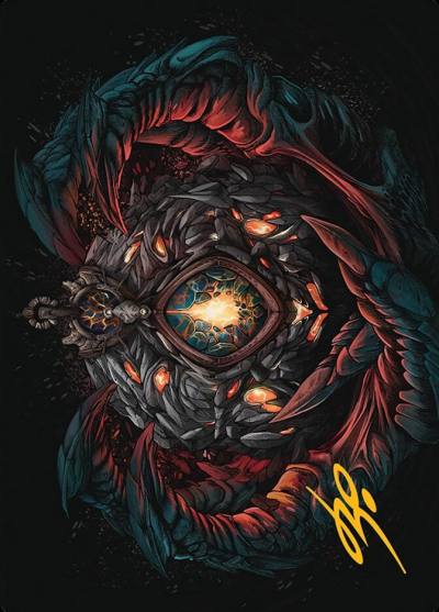Mox Jasper // Mox Jasper ATDM-41 Tarkir: Dragonstorm Art Series Magic card