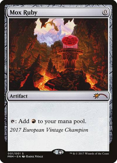 Mox Ruby OVNT-2017EU Vintage Championship Magic card