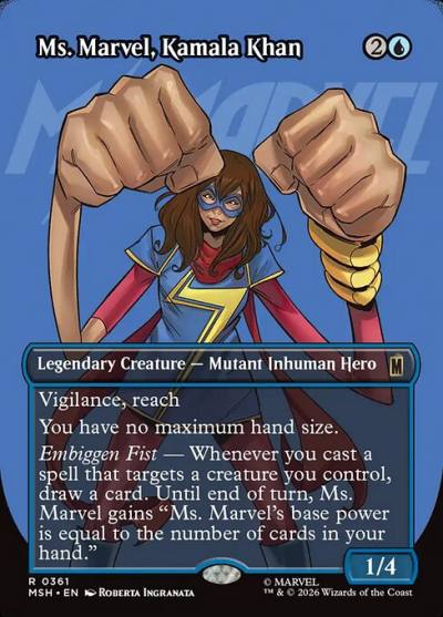 Ms. Marvel, Kamala Khan MSH-361 Marvel Super Heroes Magic card