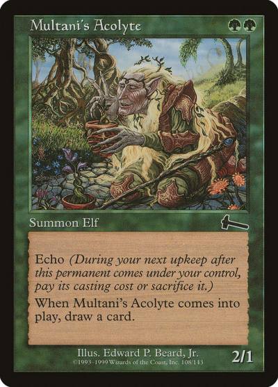 Multani's Acolyte 108 Urza's Legacy Magic card