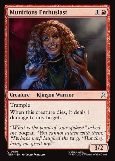 Munitions Enthusiast 158 Star Trek Magic card