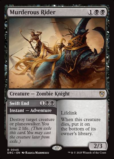 Murderous Rider // Swift End DRC-45 Aetherdrift Commander Magic card