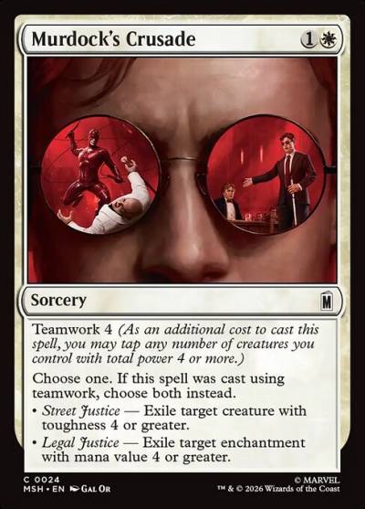 Murdock's Crusade MSH-24 Marvel Super Heroes Magic card