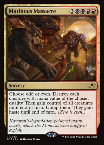 Mutinous Massacre PEOE-222P Edge of Eternities Promos Magic card
