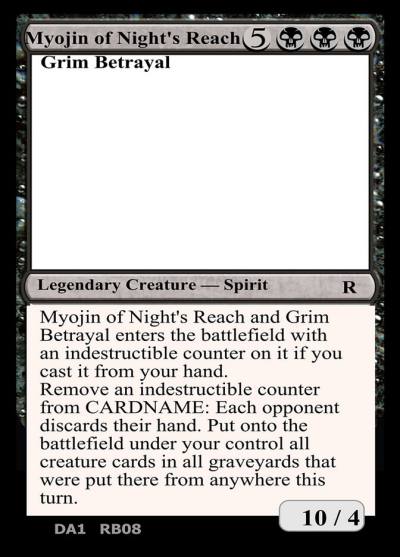 Myojin of Night's Reach and Grim Betrayal RB08 Unknown Event Magic card