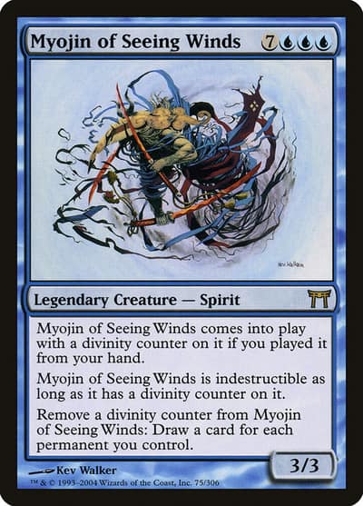 Myojin of Seeing Winds 75 Champions of Kamigawa Magic card