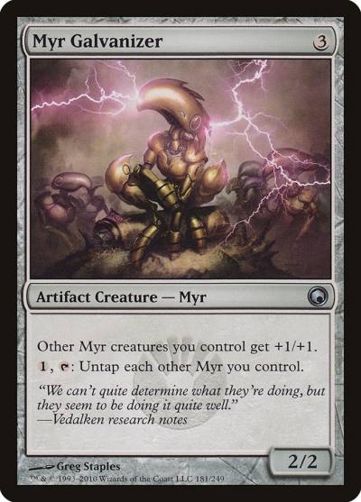 Myr Galvanizer 181 Scars of Mirrodin Magic card