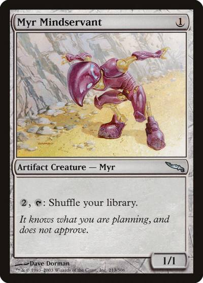 Myr Mindservant 213 Mirrodin Magic card
