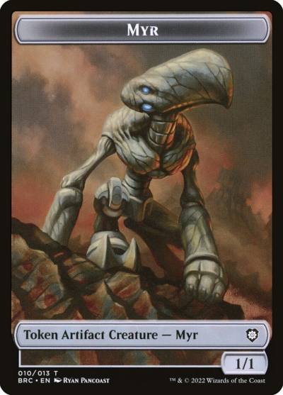 Myr TBRC-10 The Brothers' War Commander Tokens Magic card