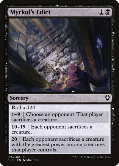 Myrkul's Edict CLB-135 Commander Legends: Battle for Baldur's Gate Magic card