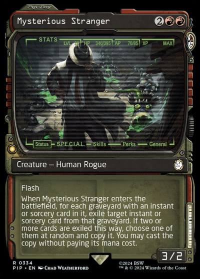 Mysterious Stranger PIP-334 Fallout Magic card