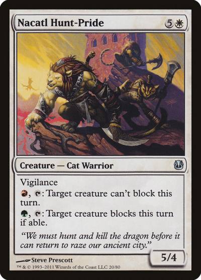 Nacatl Hunt-Pride DDH-20 Duel Decks: Ajani vs. Nicol Bolas Magic card