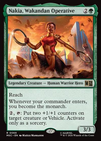 Nakia, Wakandan Operative MSC-69 Marvel Super Heroes Commander Magic card