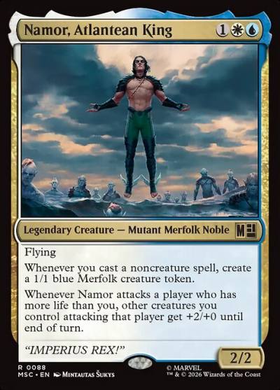 Namor, Atlantean King MSC-88 Marvel Super Heroes Commander Magic card