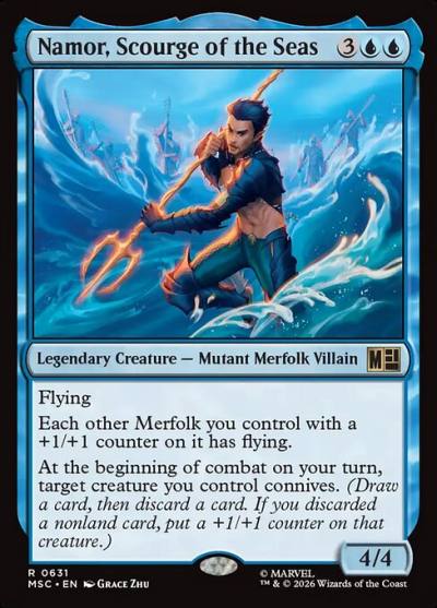 Namor, Scourge of the Seas MSC-631 Marvel Super Heroes Commander Magic card