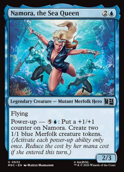 Namora, the Sea Queen MSC-632 Marvel Super Heroes Commander Magic card