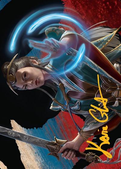 Narset, Jeskai Waymaster // Narset, Jeskai Waymaster ATDM-44 Tarkir: Dragonstorm Art Series Magic card