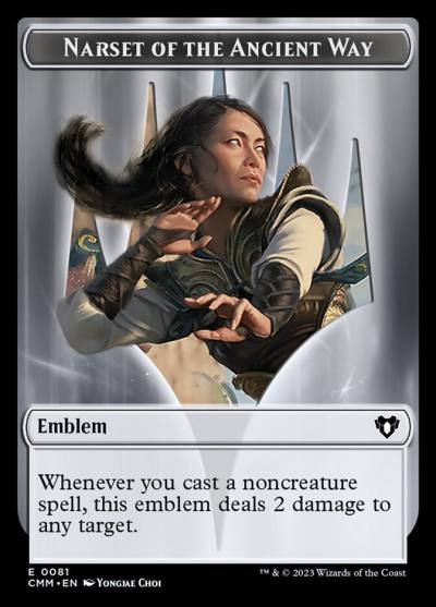 Narset of the Ancient Way Emblem TCMM-81 Commander Masters Tokens Magic card