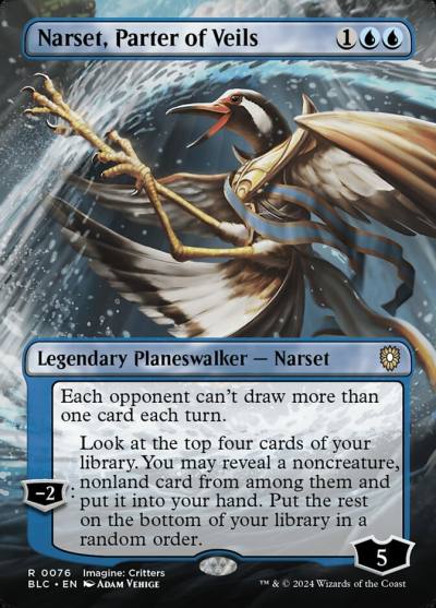 Narset, Parter of Veils BLC-76 Bloomburrow Commander Magic card