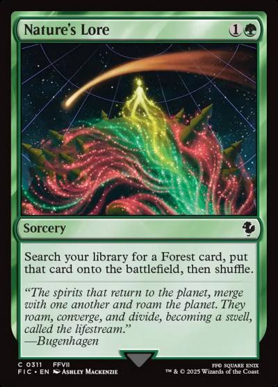 Nature's Lore FIC-311 Final Fantasy Commander Magic card