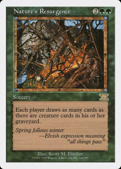 Nature's Resurgence 6ED-242 Classic Sixth Edition Magic card