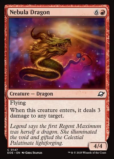Nebula Dragon 147 Edge of Eternities Magic card