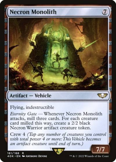Necron Monolith 40K-161 Warhammer 40,000 Commander Magic card