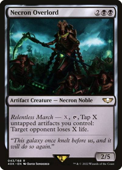 Necron Overlord 40K-43 Warhammer 40,000 Commander Magic card